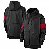 San Francisco 49ers Nike Sideline Performance Full Zip Hoodie Black,baseball caps,new era cap wholesale,wholesale hats
